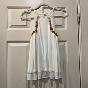 Floral White Flow Top